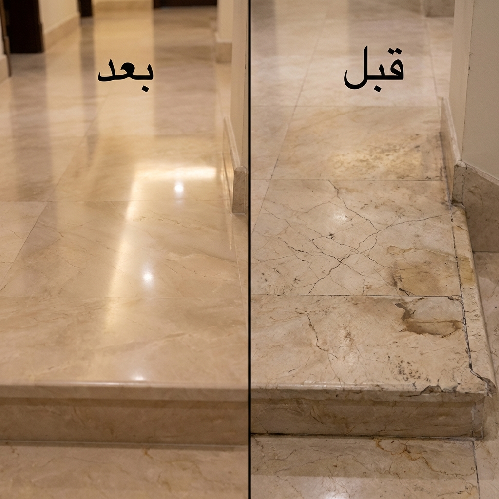 ترميم رخام قديم ومعالجته