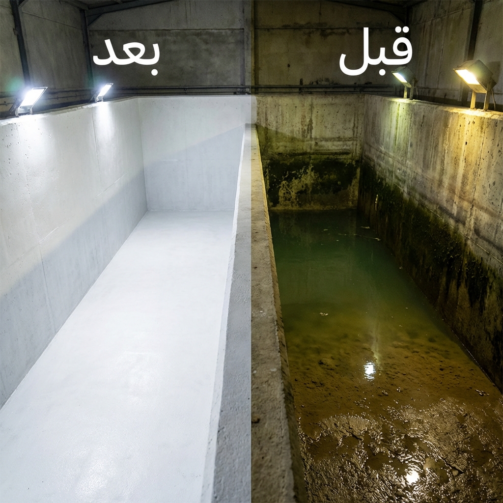 تنظيف خزان فيلا تحت الأرض